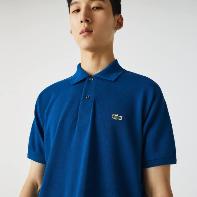 Lacoste homens polo original l.12.12 azul P2PX642 roupas
