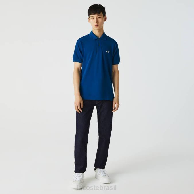 Lacoste homens polo original l.12.12 azul P2PX642 roupas