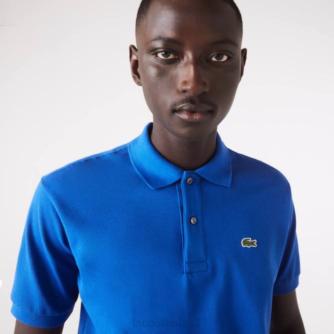 Lacoste homens polo original l.12.12 azul P2PX654 roupas
