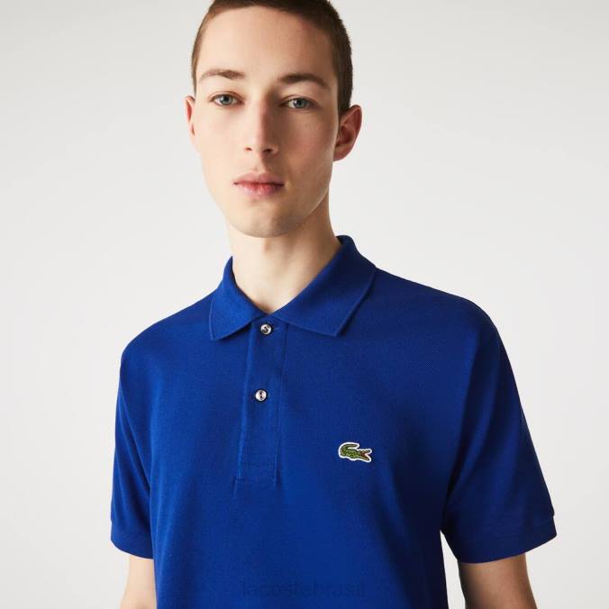 Lacoste homens polo original l.12.12 azul P2PX875 roupas