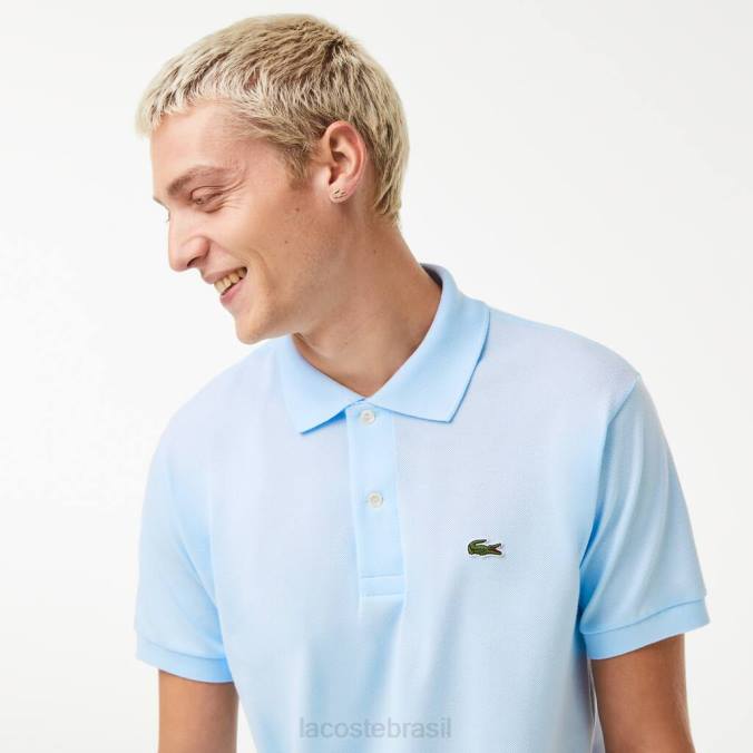 Lacoste homens polo original l.12.12 azul claro P2PX61 roupas
