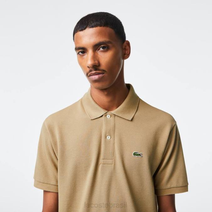 Lacoste homens polo original l.12.12 bege P2PX150 roupas
