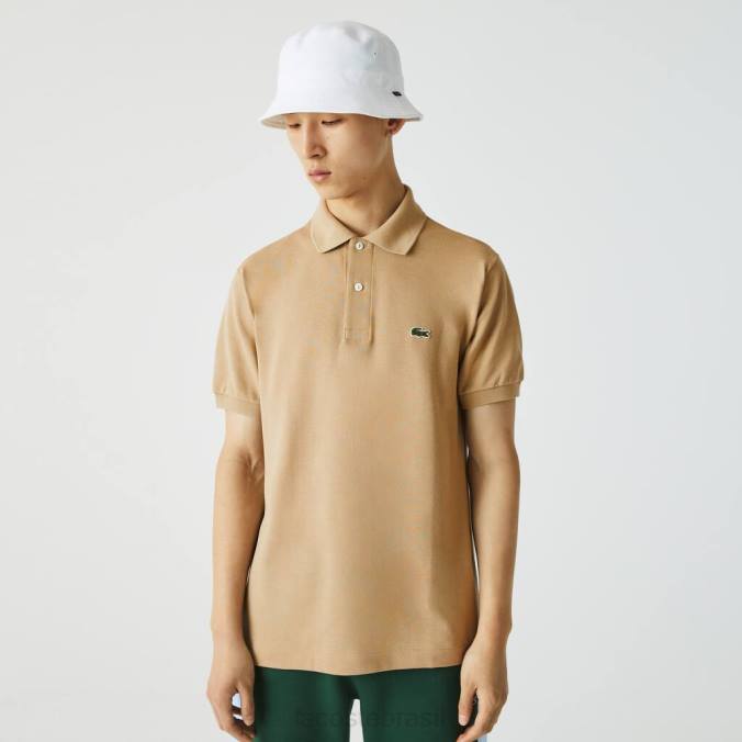 Lacoste homens polo original l.12.12 bege P2PX830 roupas