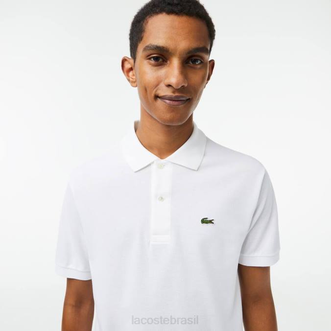 Lacoste homens polo original l.12.12 branco P2PX606 roupas