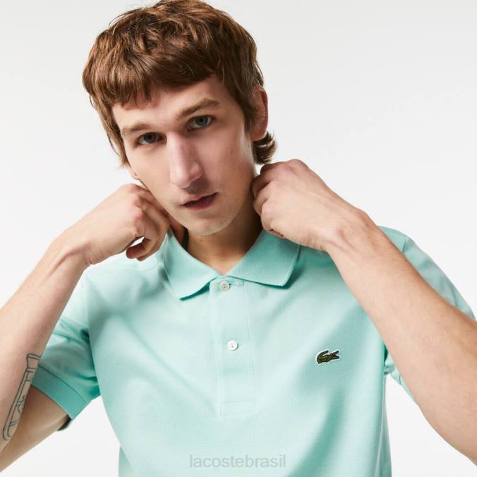 Lacoste homens polo original l.12.12 hortelã P2PX123 roupas