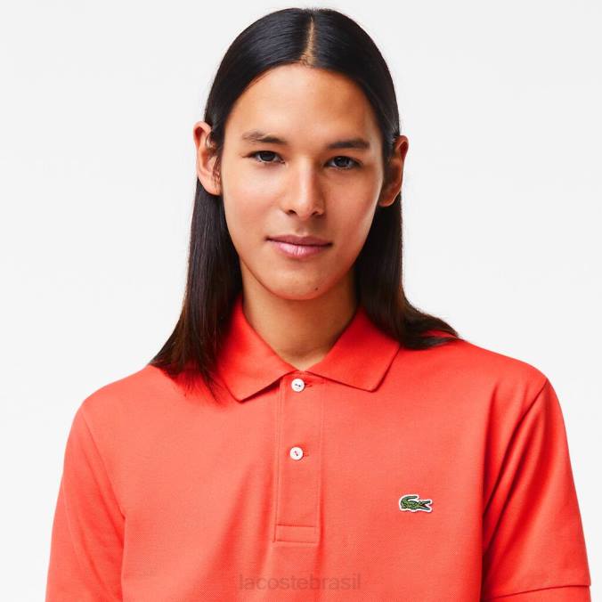 Lacoste homens polo original l.12.12 laranja P2PX221 roupas