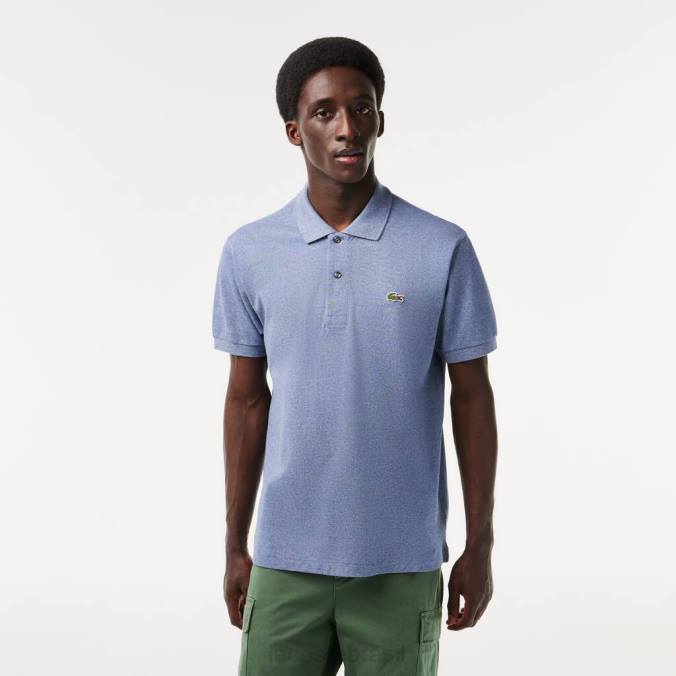 Lacoste homens polo original l.12.12 mesclado chinelo azul P2PX128 roupas