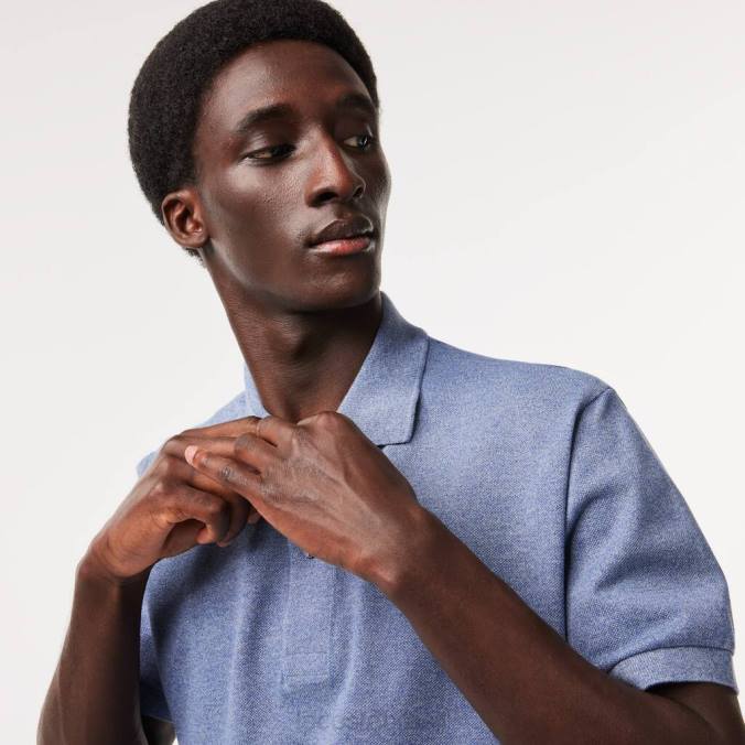 Lacoste homens polo original l.12.12 mesclado chinelo azul P2PX128 roupas