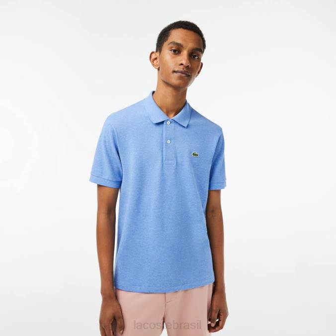 Lacoste homens polo original l.12.12 mesclado chinelo azul P2PX185 roupas