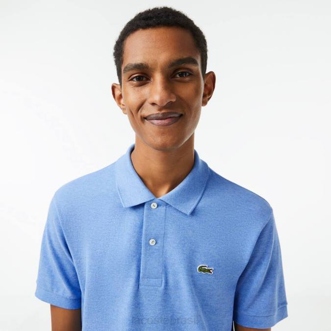 Lacoste homens polo original l.12.12 mesclado chinelo azul P2PX185 roupas