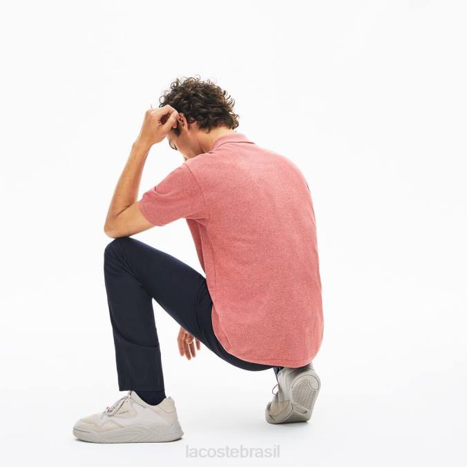 Lacoste homens polo original l.12.12 mesclado vermelho P2PX774 roupas