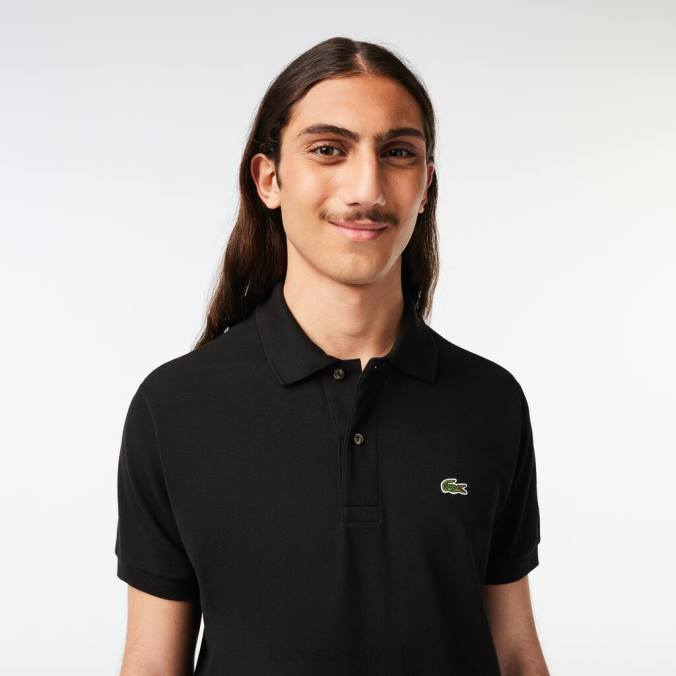 Lacoste homens polo original l.12.12 preto P2PX59 roupas