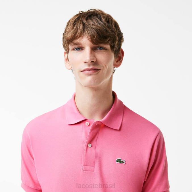 Lacoste homens polo original l.12.12 rosa P2PX211 roupas