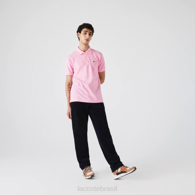 Lacoste homens polo original l.12.12 rosa P2PX851 roupas