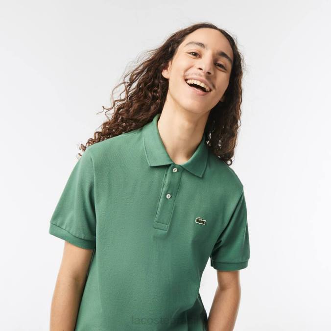 Lacoste homens polo original l.12.12 verde cáqui P2PX58 roupas