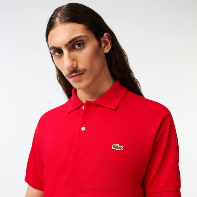 Lacoste homens polo original l.12.12 vermelho P2PX775 roupas