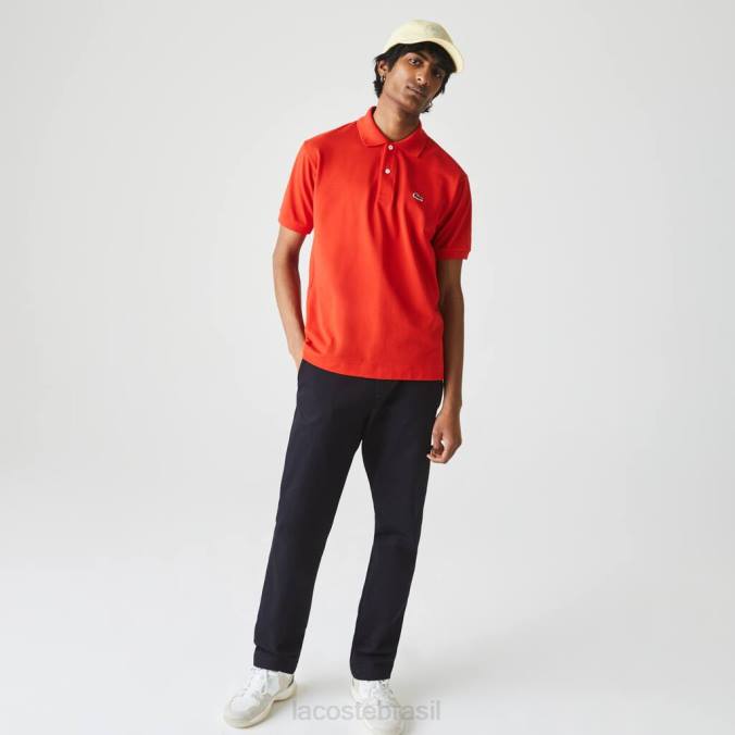 Lacoste homens polo original l.12.12 vermelho P2PX905 roupas