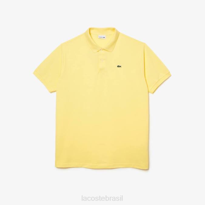 Lacoste homens polo petit piquê de algodão - plus size - alta amarelo P2PX186 roupas