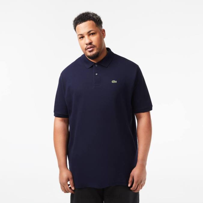 Lacoste homens polo petit piquê de algodão - plus size - alta azul-marinho P2PX189 roupas