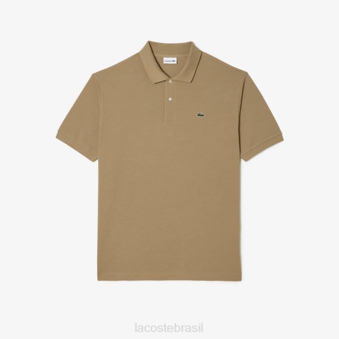 Lacoste homens polo petit piquê de algodão - plus size - alta bege P2PX232 roupas