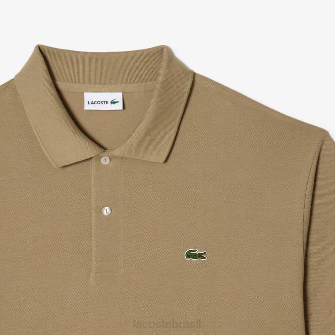 Lacoste homens polo petit piquê de algodão - plus size - alta bege P2PX232 roupas