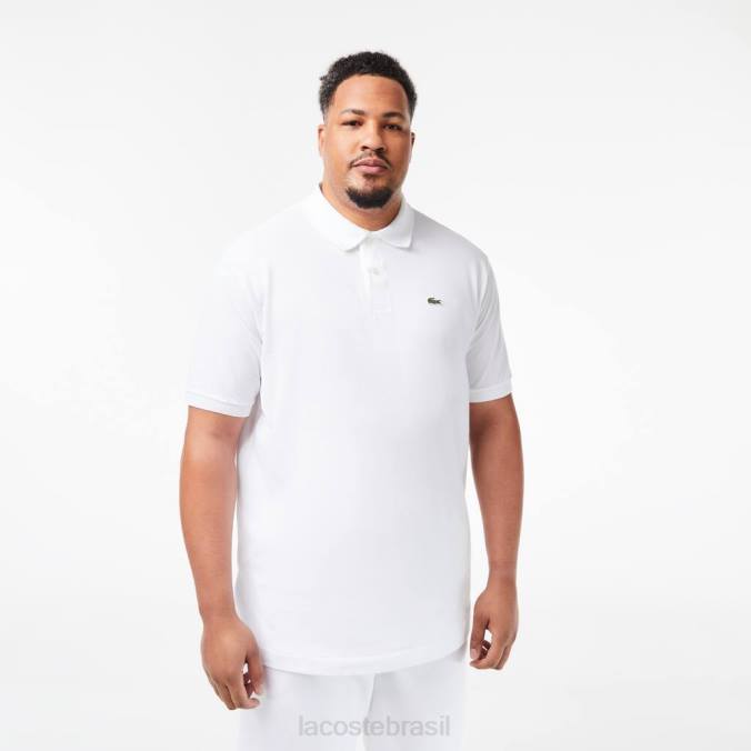 Lacoste homens polo petit piquê de algodão - plus size - alta branco P2PX187 roupas