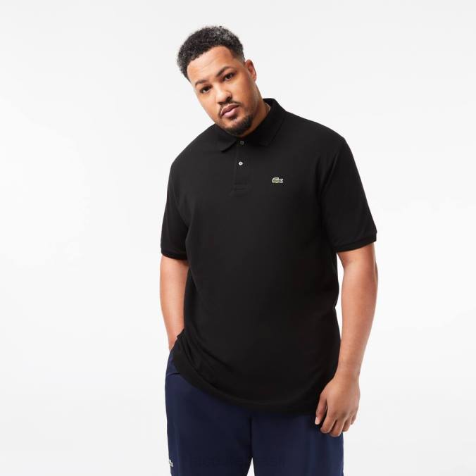 Lacoste homens polo petit piquê de algodão - plus size - alta preto P2PX188 roupas