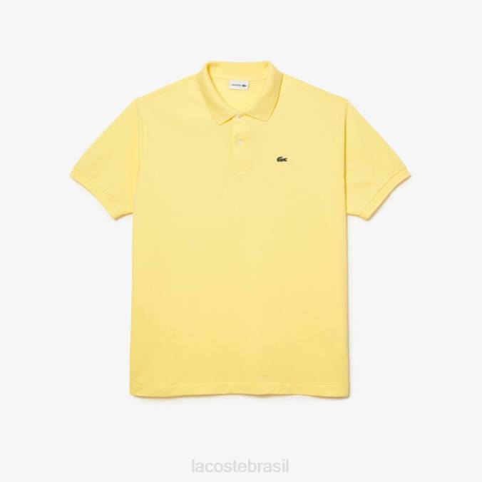Lacoste homens polo petit piquê de algodão - plus size - grande amarelo P2PX247 roupas