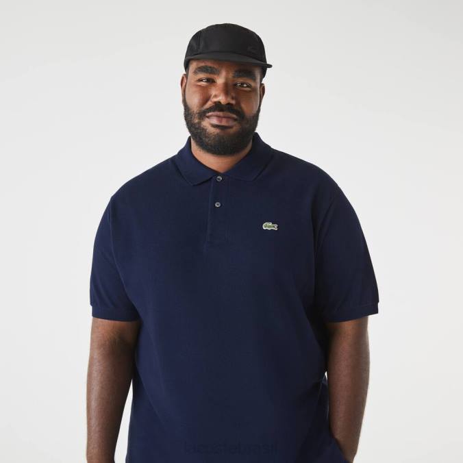 Lacoste homens polo petit piquê de algodão - plus size - grande azul-marinho P2PX171 roupas