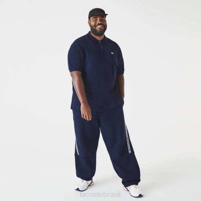Lacoste homens polo petit piquê de algodão - plus size - grande azul-marinho P2PX171 roupas