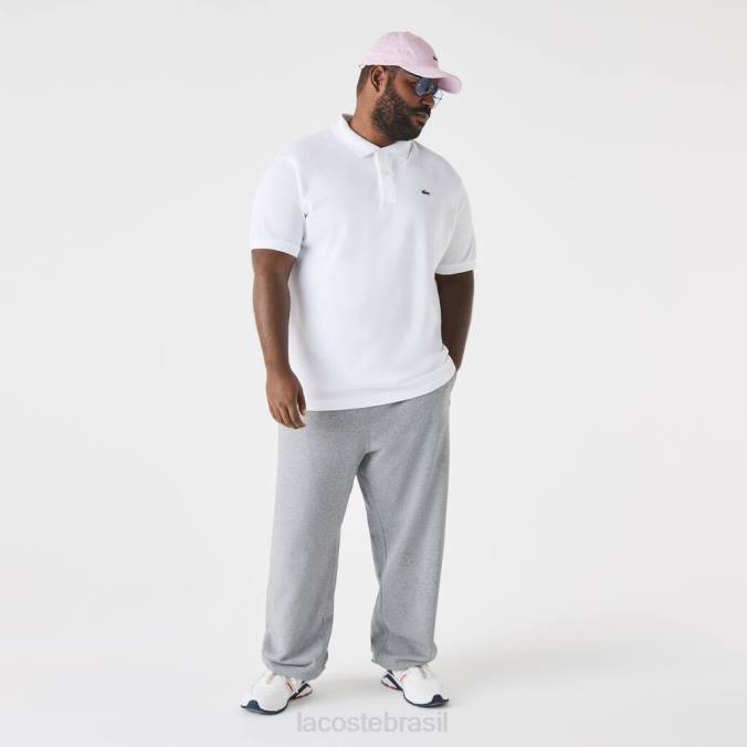 Lacoste homens polo petit piquê de algodão - plus size - grande branco P2PX169 roupas