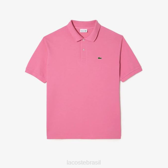 Lacoste homens polo petit piquê de algodão - plus size - grande rosa P2PX168 roupas