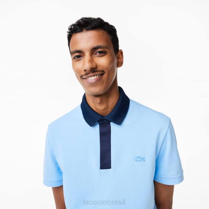 Lacoste homens polo piquê de algodão orgânico smart paris azul/azul marinho P2PX193 roupas