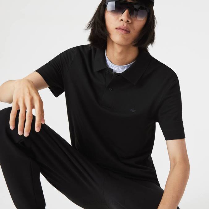 Lacoste homens polo piquê de algodão stretch orgânico slim fit preto P2PX598 roupas