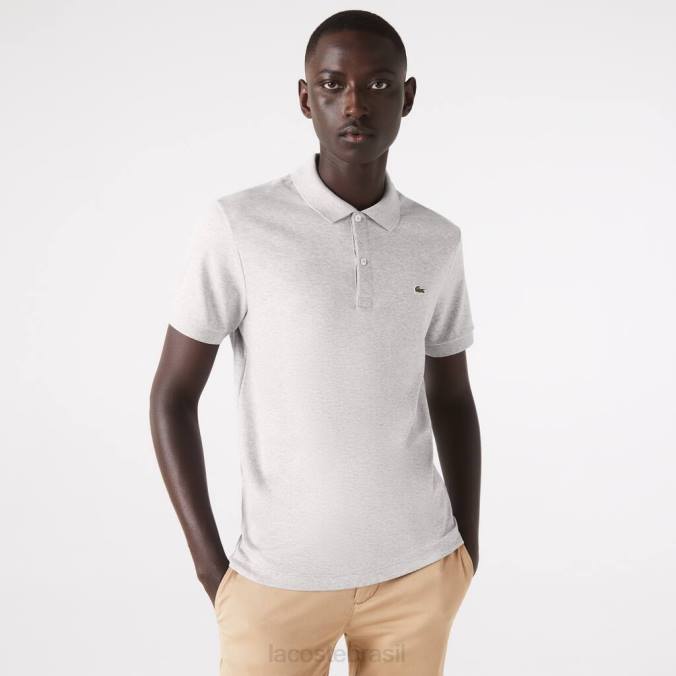 Lacoste homens polo regular fit algodão pima chino cinza P2PX798 roupas