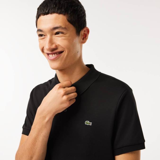 Lacoste homens polo regular fit algodão pima preto P2PX807 roupas