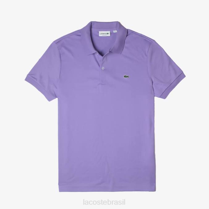 Lacoste homens polo regular fit algodão pima roxo P2PX260 roupas