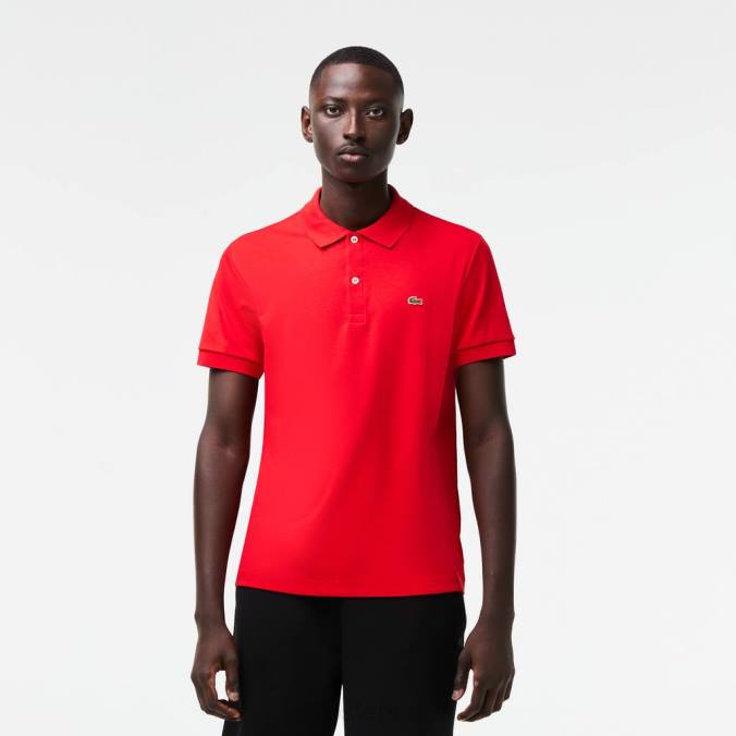 Lacoste homens polo regular fit algodão pima vermelho P2PX808 roupas