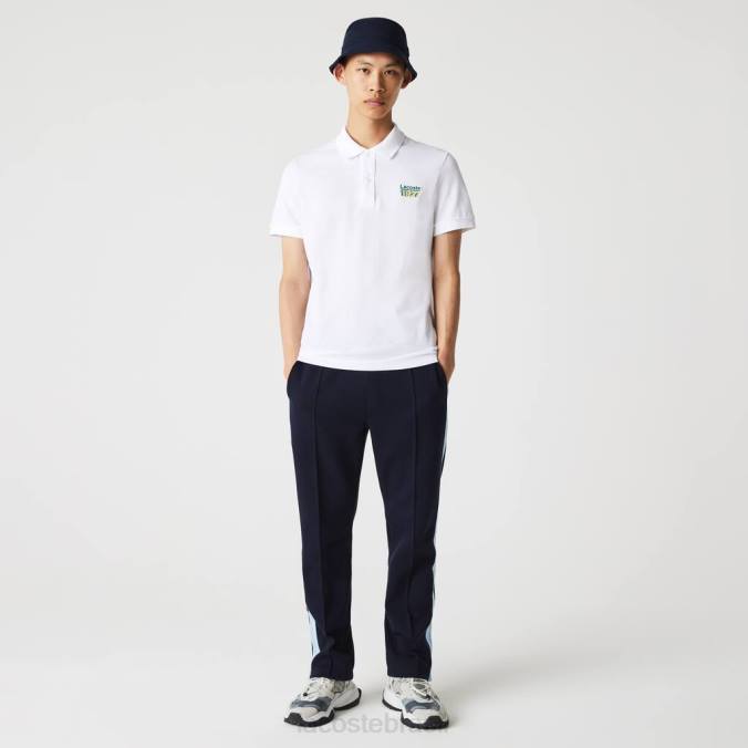 Lacoste homens polo regular fit em piquê de algodão com emblema branco P2PX913 roupas