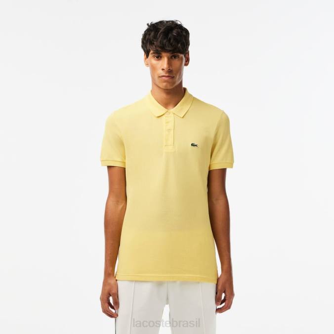 Lacoste homens polo slim fit original l.12.12 amarelo P2PX220 roupas