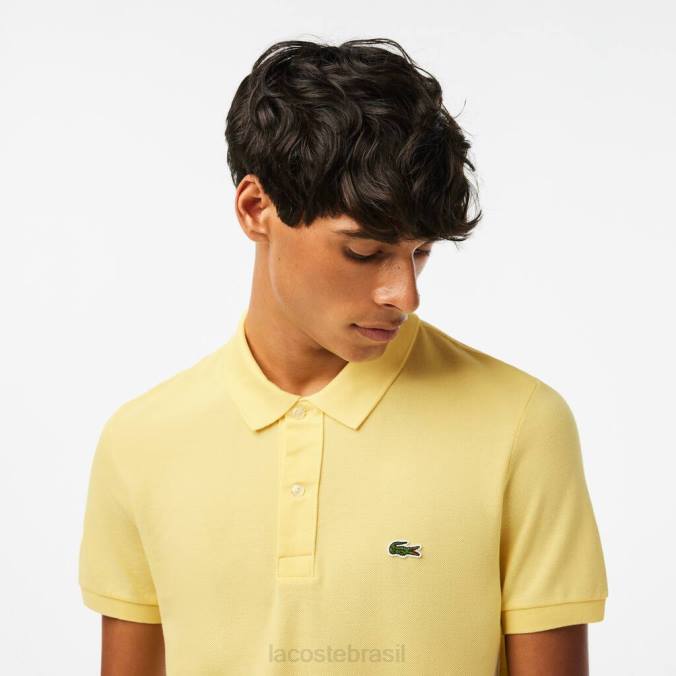 Lacoste homens polo slim fit original l.12.12 amarelo P2PX220 roupas