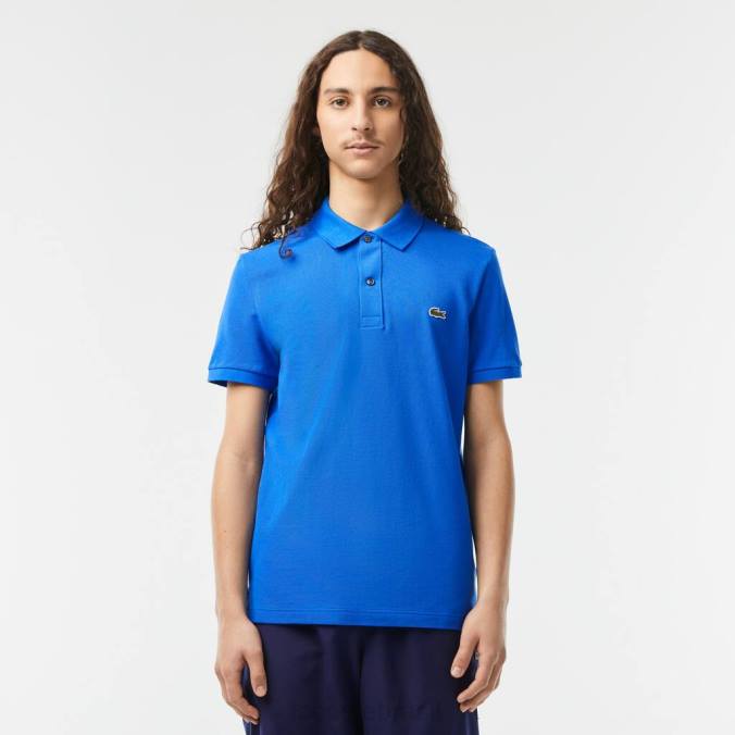 Lacoste homens polo slim fit original l.12.12 azul P2PX242 roupas