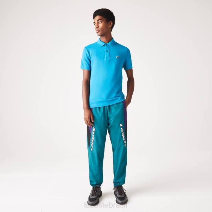 Lacoste homens polo slim fit original l.12.12 azul P2PX837 roupas