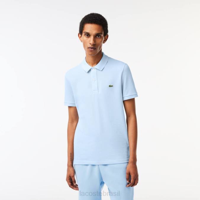 Lacoste homens polo slim fit original l.12.12 azul claro P2PX806 roupas