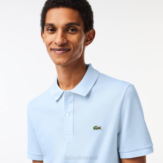 Lacoste homens polo slim fit original l.12.12 azul claro P2PX806 roupas