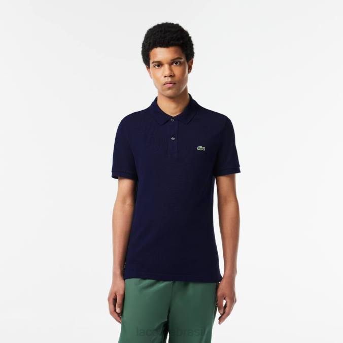 Lacoste homens polo slim fit original l.12.12 azul-marinho P2PX685 roupas