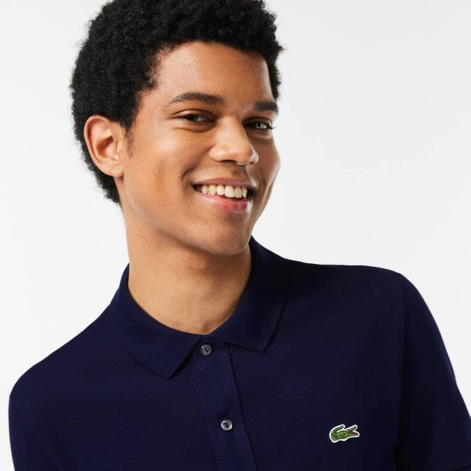 Lacoste homens polo slim fit original l.12.12 azul-marinho P2PX685 roupas