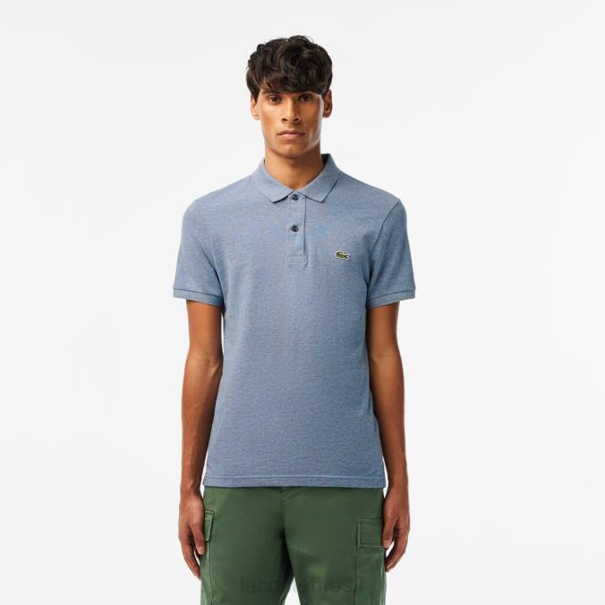 Lacoste homens polo slim fit original l.12.12 chinelo azul P2PX883 roupas