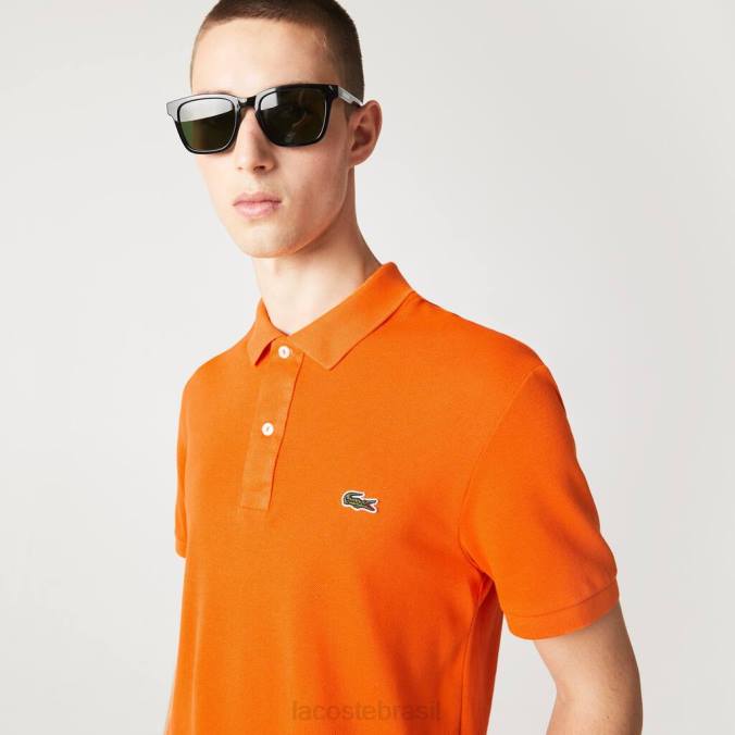 Lacoste homens polo slim fit original l.12.12 laranja P2PX876 roupas