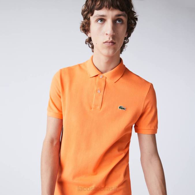 Lacoste homens polo slim fit original l.12.12 laranja P2PX943 roupas